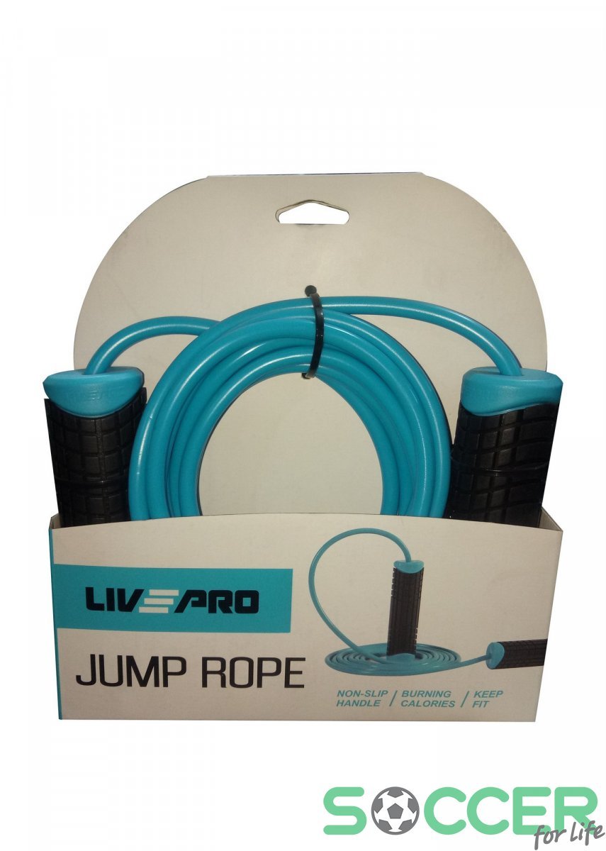Скакалка LivePro PVC JUMPROPE блакитна фото товару