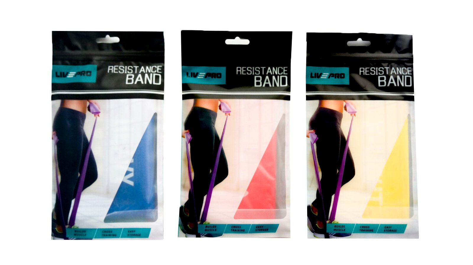 Еспандер-стрічка LivePro RESISTANCE BAND X-Heavy чорний фото товару