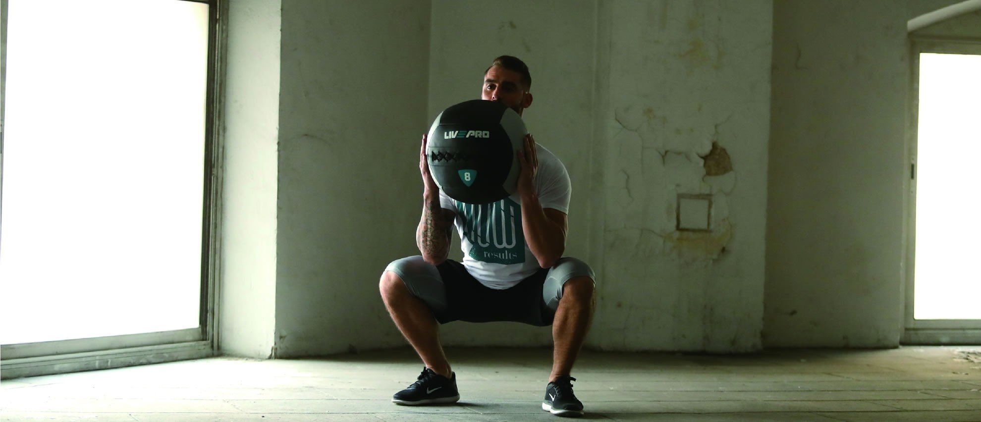 Мяч для кроcсфита LivePro WALL BALL черный/серый 10 кг фото товара
