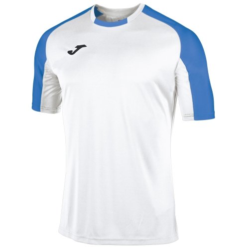 Футболка футбольная Joma ESSENTIAL бело-синяя XS фото товара