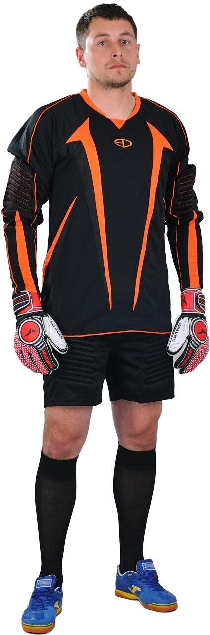 Воротарська форма Europaw чорно-помаранчева з шортами фото товару