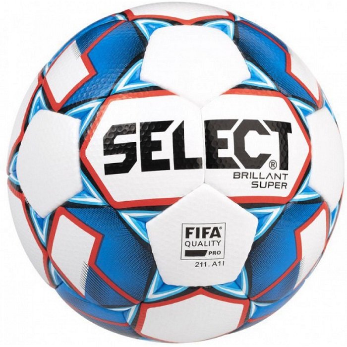 Мяч футбольный SELECT BRILLANT SUPER FIFA (HS) бело-синий, разм.5 фото товара