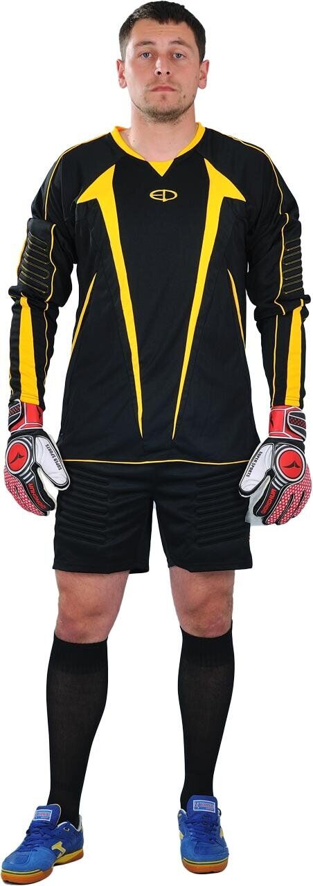 Воротарська форма Europaw чорно-жовта з шортами фото товару