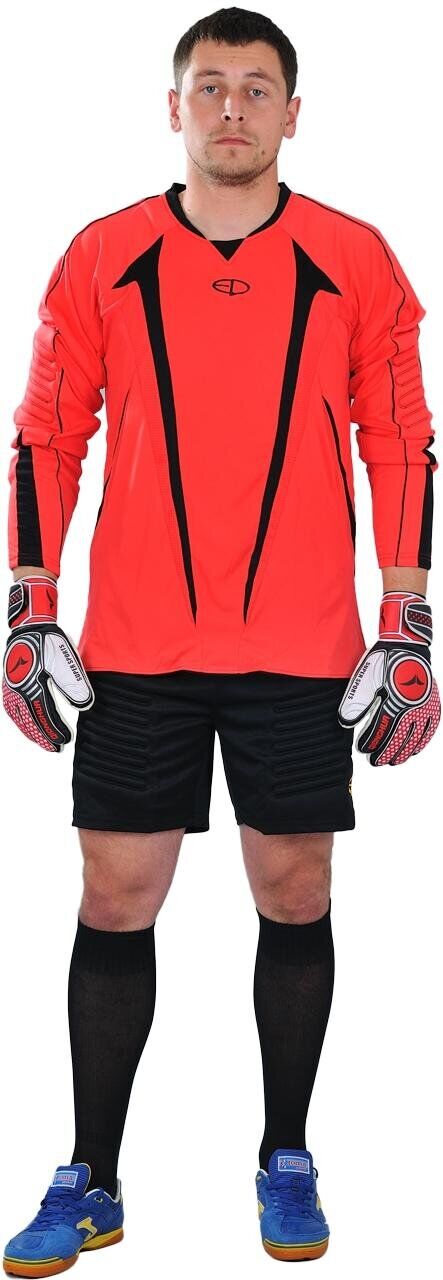 Воротарська форма Europaw малинова з шортами фото товару