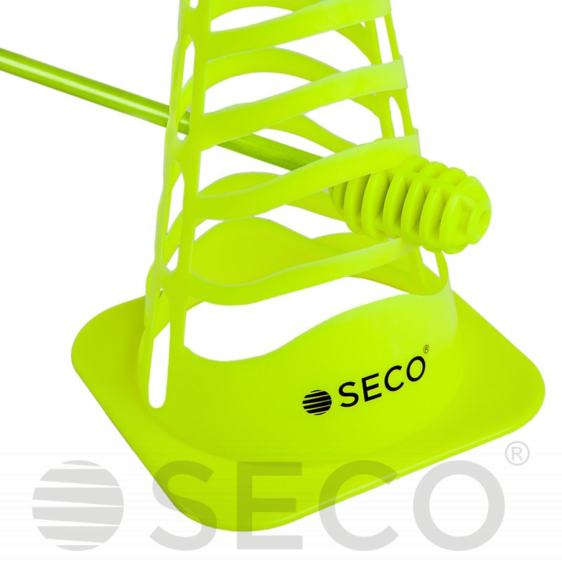 Тренувальний конус SECO® з отворами 23 см колір зелений неон фото товару