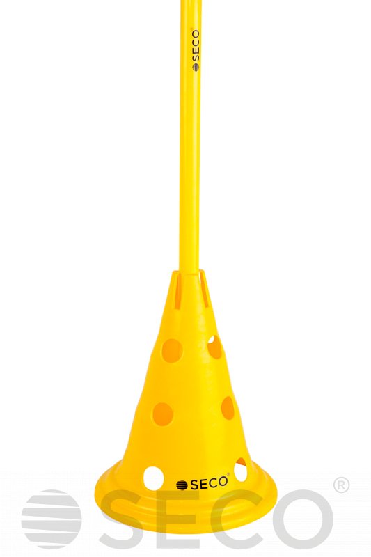 Тренувальний конус з отворами SECO® 30 см жовтого кольору фото товару
