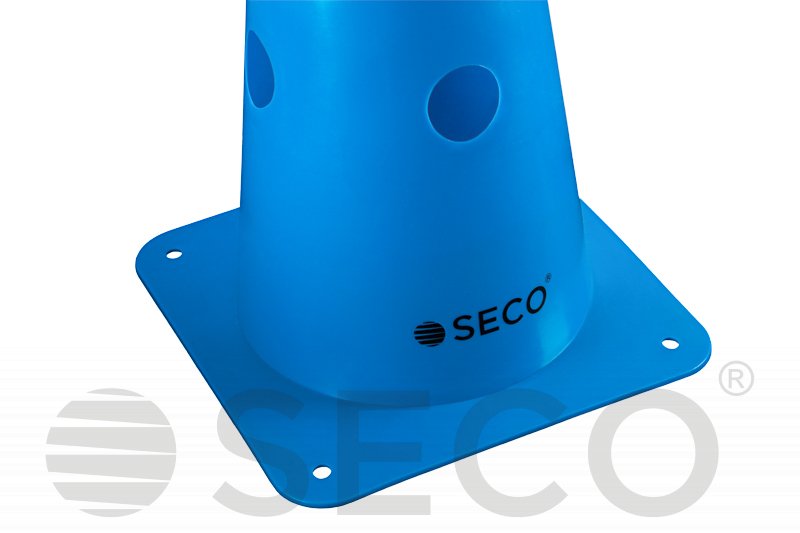 Тренувальний конус з отворами SECO® 48 см синього кольору фото товару