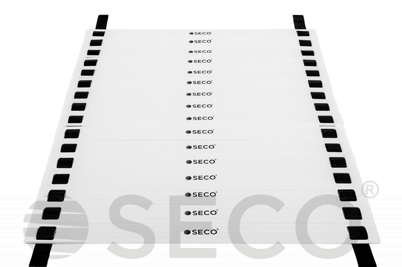 Тренувальні сходи координаційні для бігу SECO® 16 ступенів 8 м білого кольору фото товару