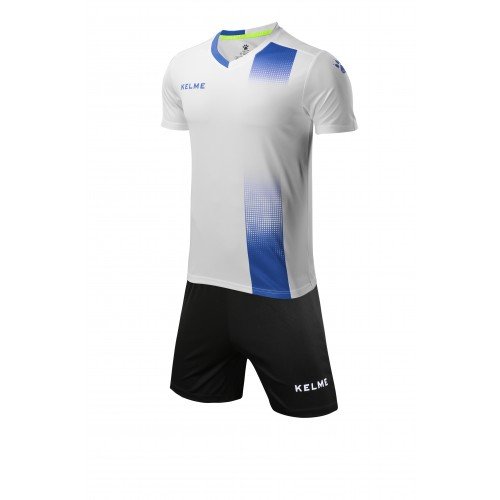 Комплект футбольної форми Kelme ALICANTE JR дитячий біло-синій к/р фото товару