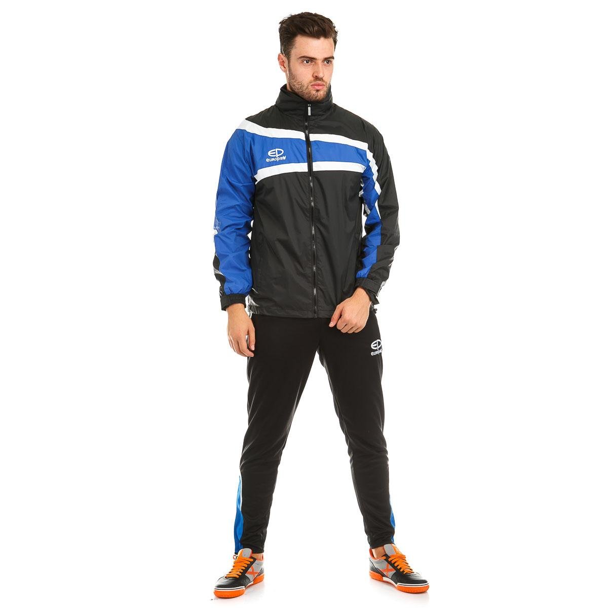 Куртка ветрозащитная Europaw TeamLine черно-синяя [XL] фото товару