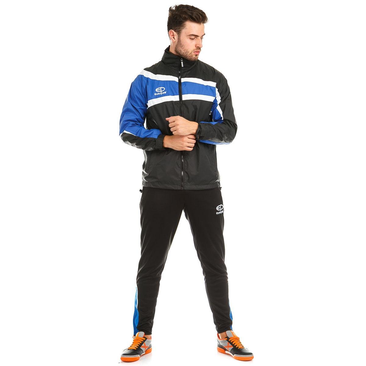 Куртка ветрозащитная Europaw TeamLine черно-синяя [2XL] фото товару