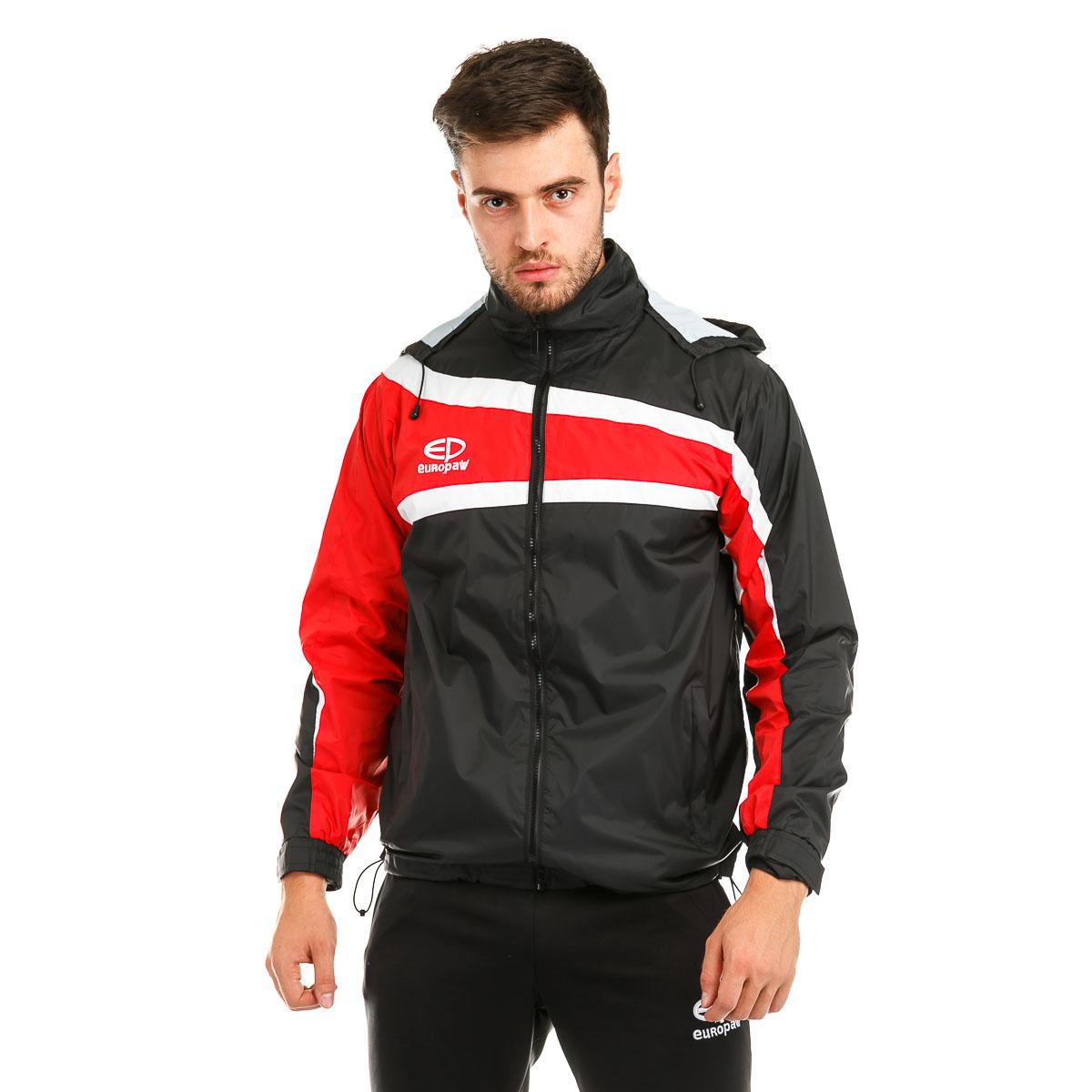 Куртка ветрозащитная Europaw TeamLine черно-красная [2XL] фото товару
