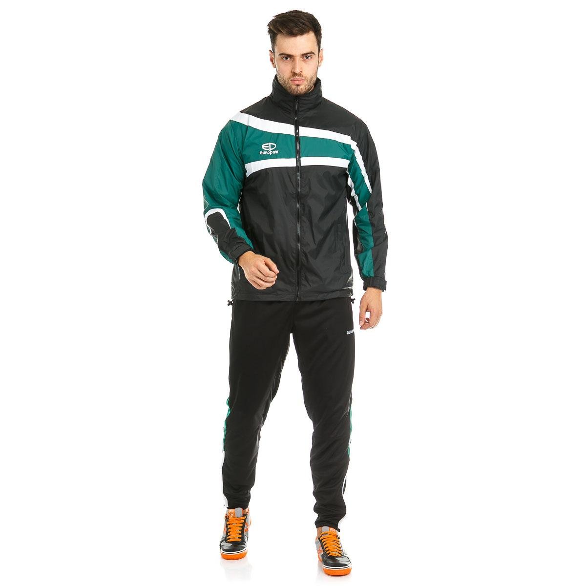 Куртка ветрозащитная Europaw TeamLine черно-зеленая [2XL] фото товару
