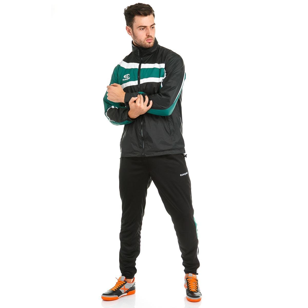 Куртка ветрозащитная Europaw TeamLine черно-зеленая [2XL] фото товару