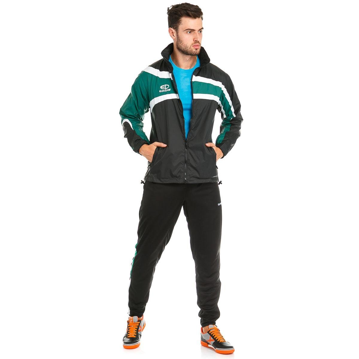 Куртка ветрозащитная Europaw TeamLine черно-зеленая [2XL] фото товару