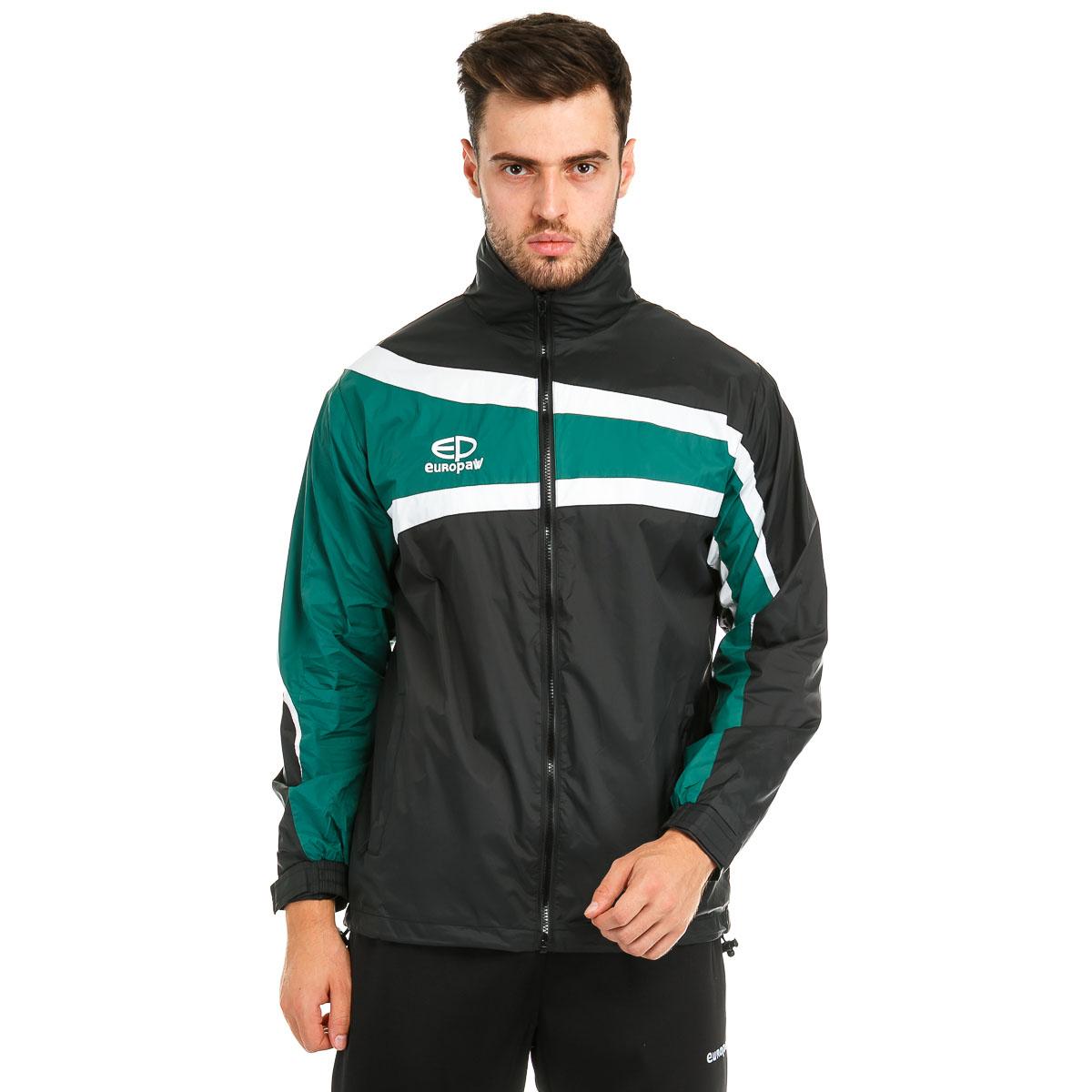 Куртка ветрозащитная Europaw TeamLine черно-зеленая [2XL] фото товару