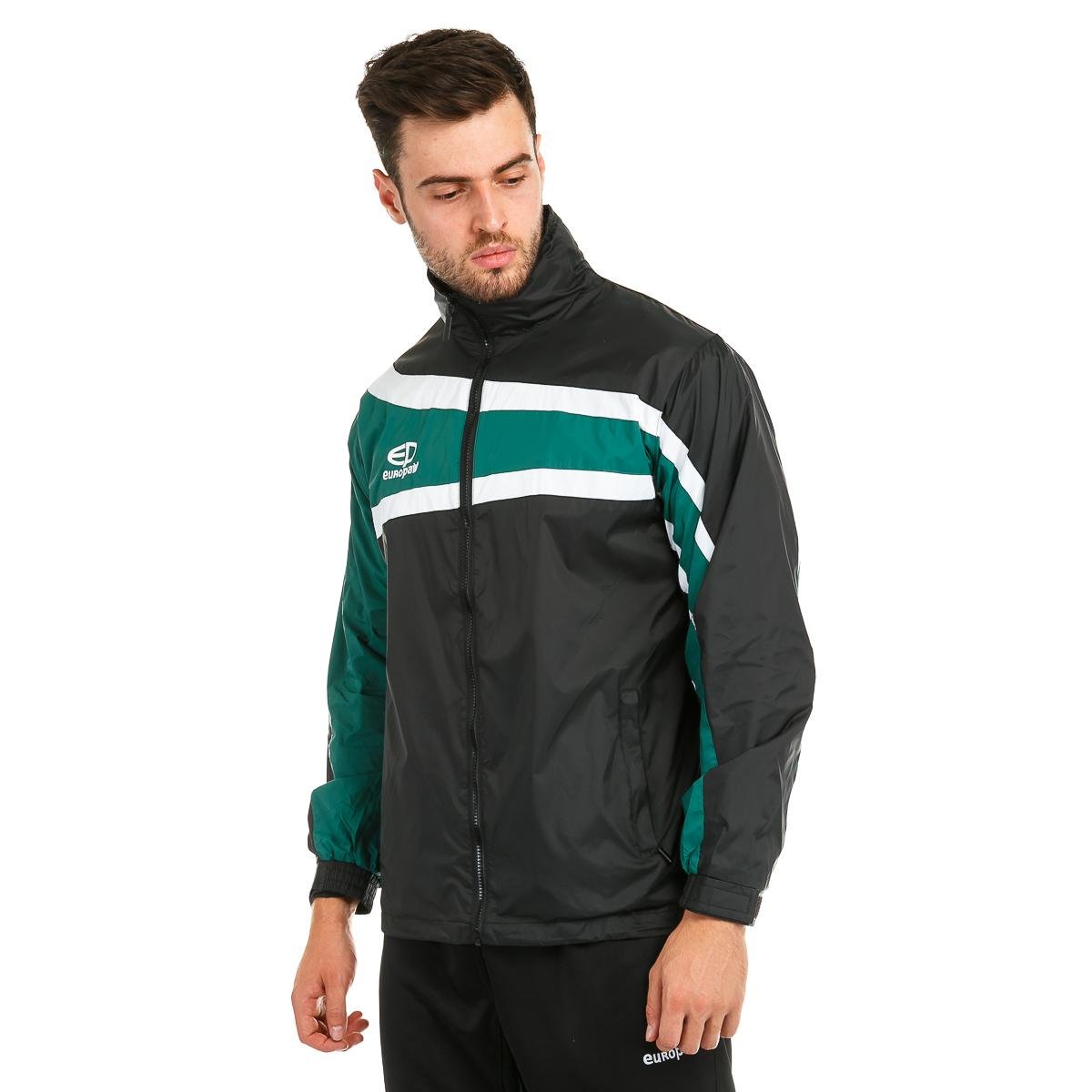Куртка ветрозащитная Europaw TeamLine черно-зеленая [2XL] фото товару