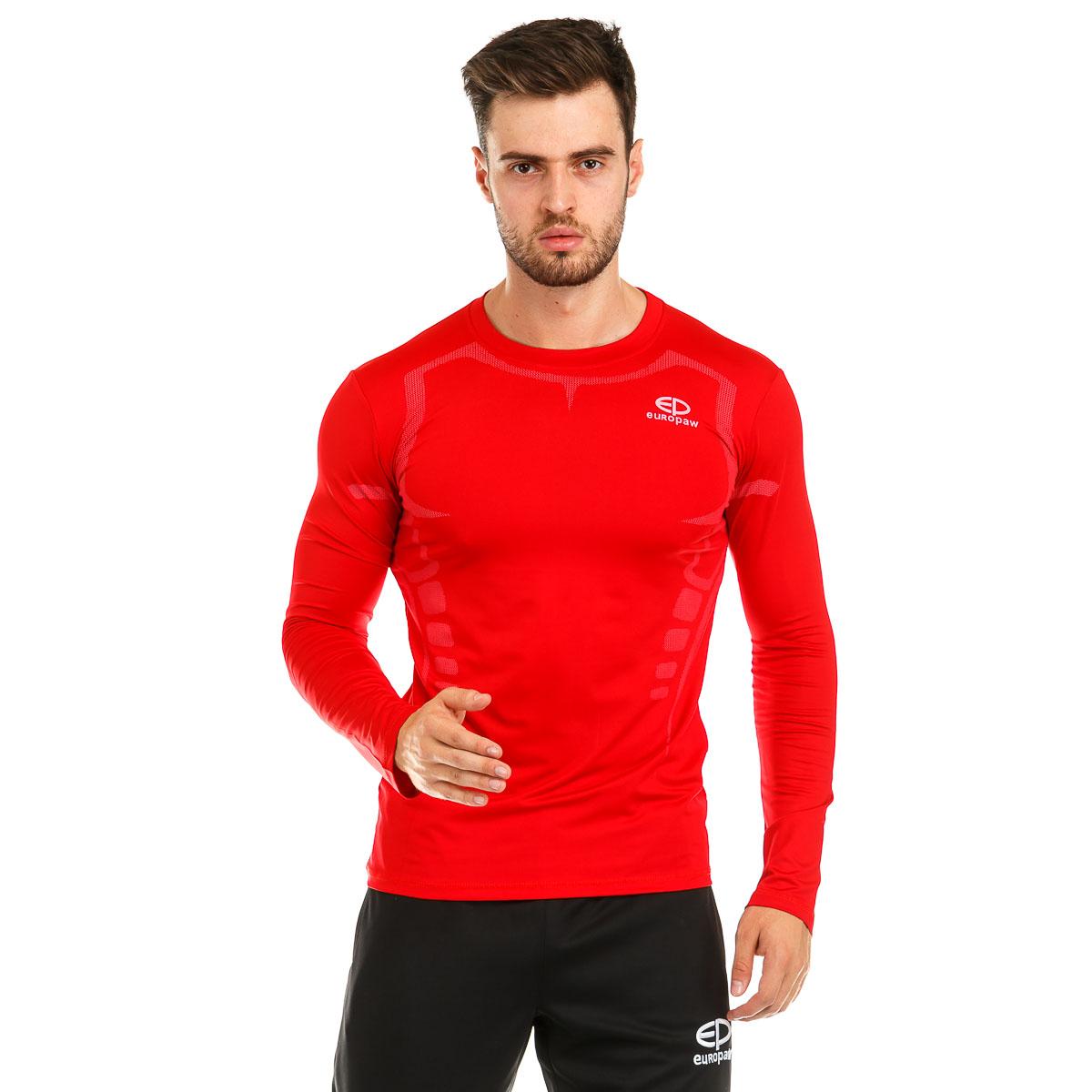 Футболка компрессионная Europaw ls top красная [L] фото товару
