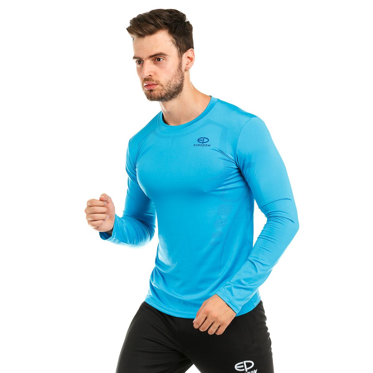 Футболка компрессионная Europaw ls top бирюзовая [L] фото товару