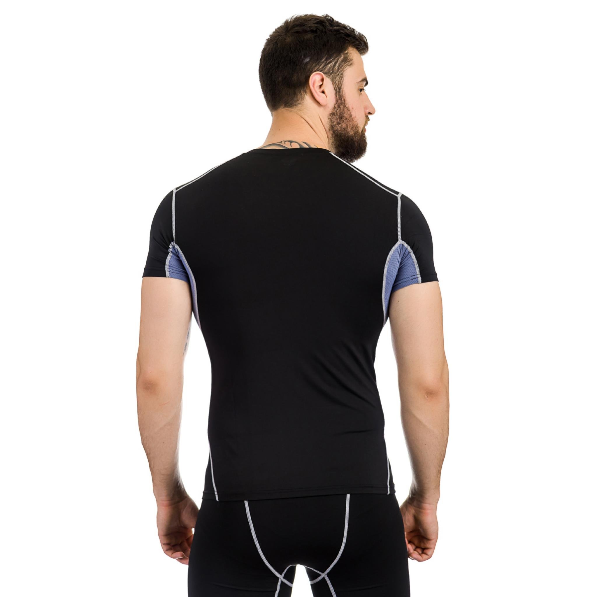 Футболка компрессионная SS Europaw PRO черно-серая [2XL] фото товару