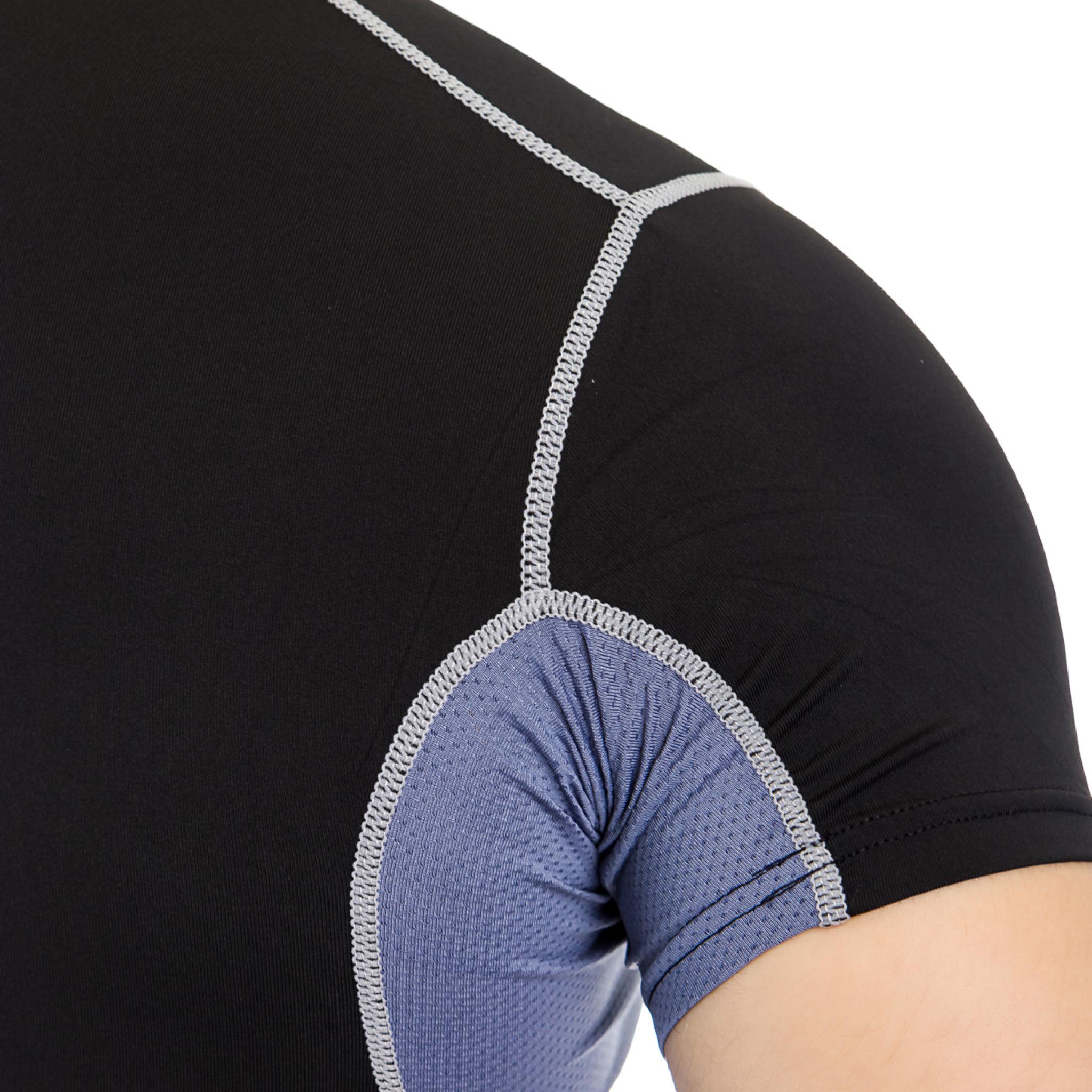 Футболка компрессионная SS Europaw PRO черно-серая [2XL] фото товару