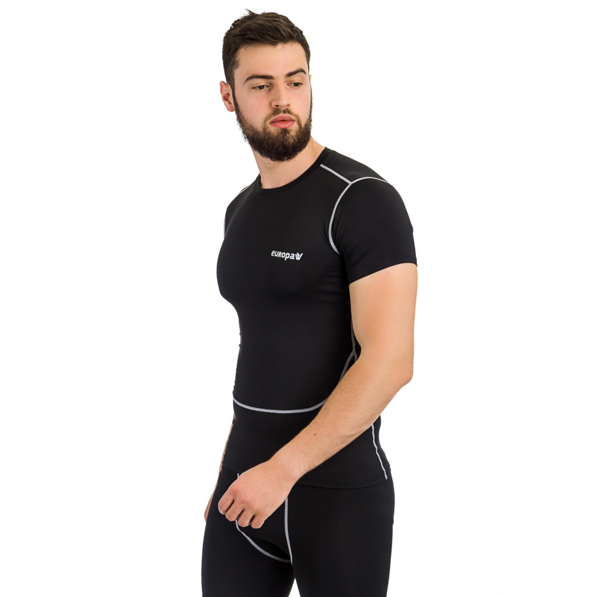 Футболка компрессионная SS Europaw PRO черная [L] фото товару