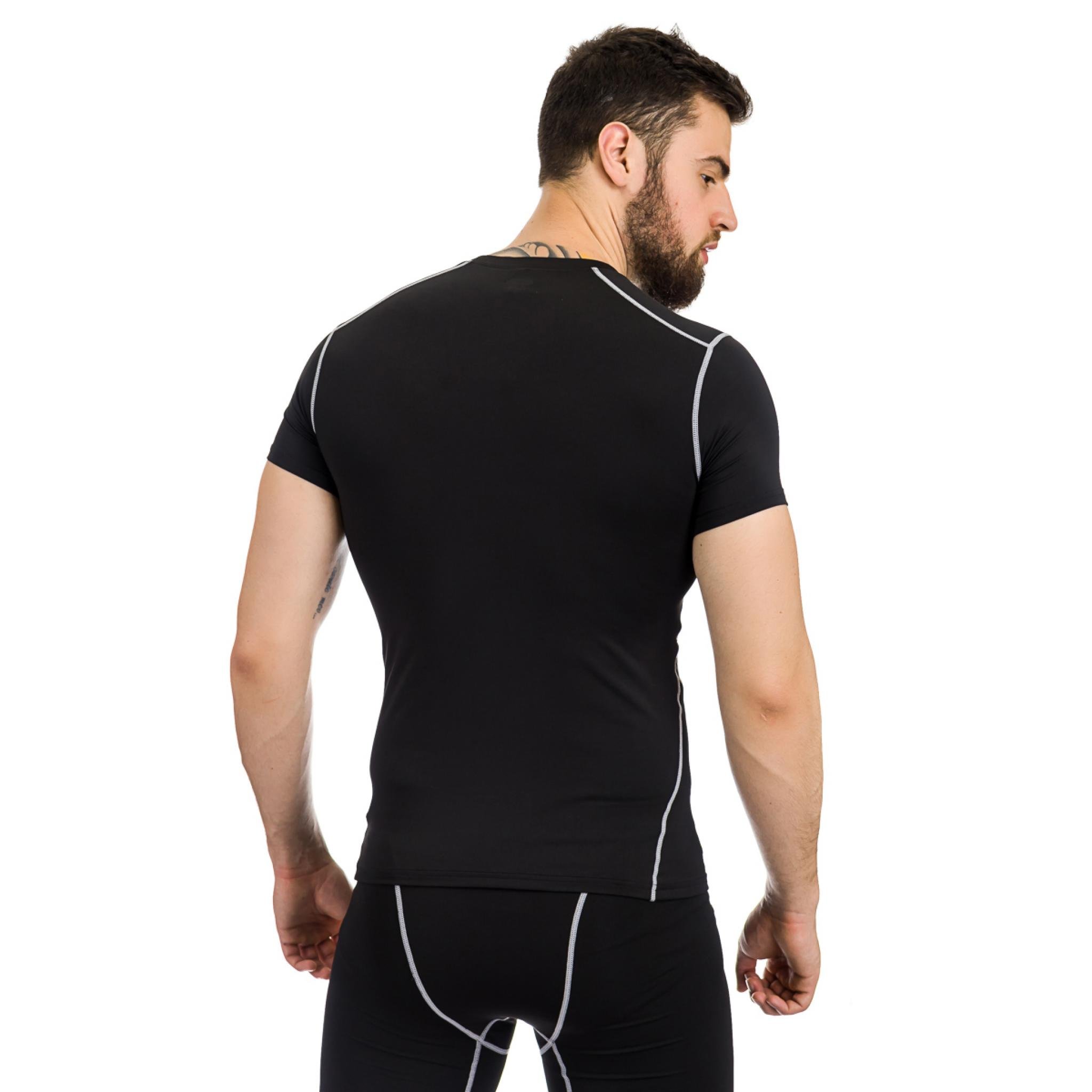 Футболка компрессионная SS Europaw PRO черная [2XL] фото товару