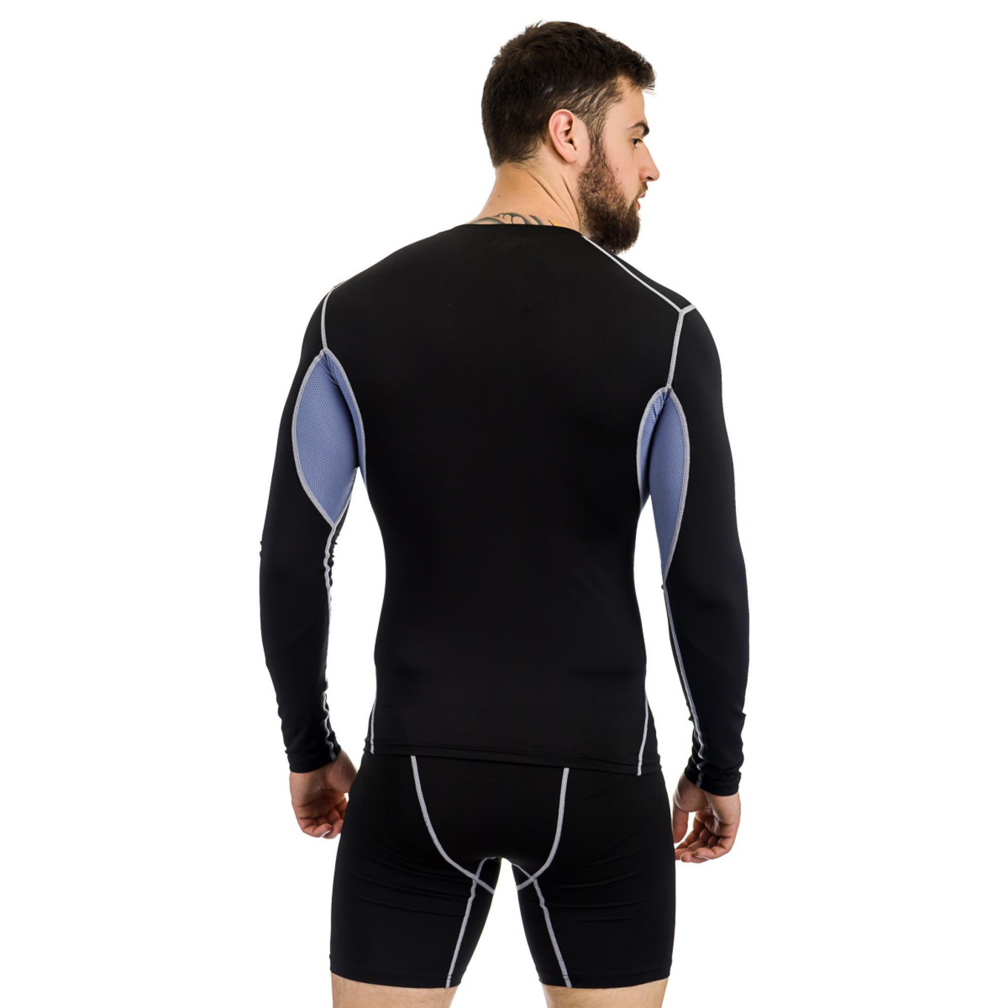 Футболка компрессионная LS Europaw PRO черно-серая [2XL] фото товару