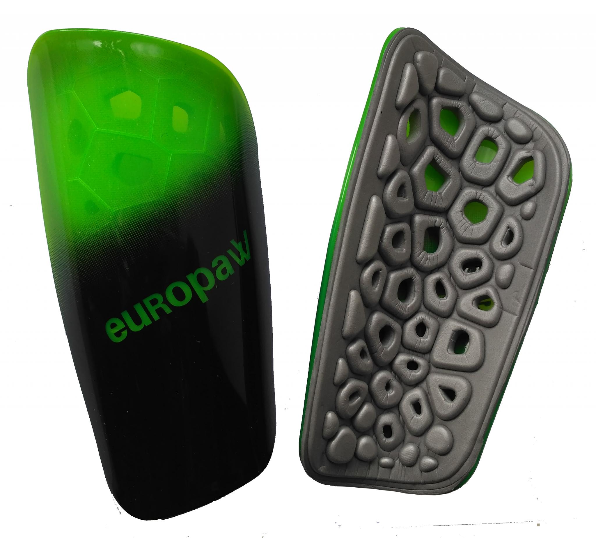 Щитки футбольные Europaw light черно-зеленые фото товара
