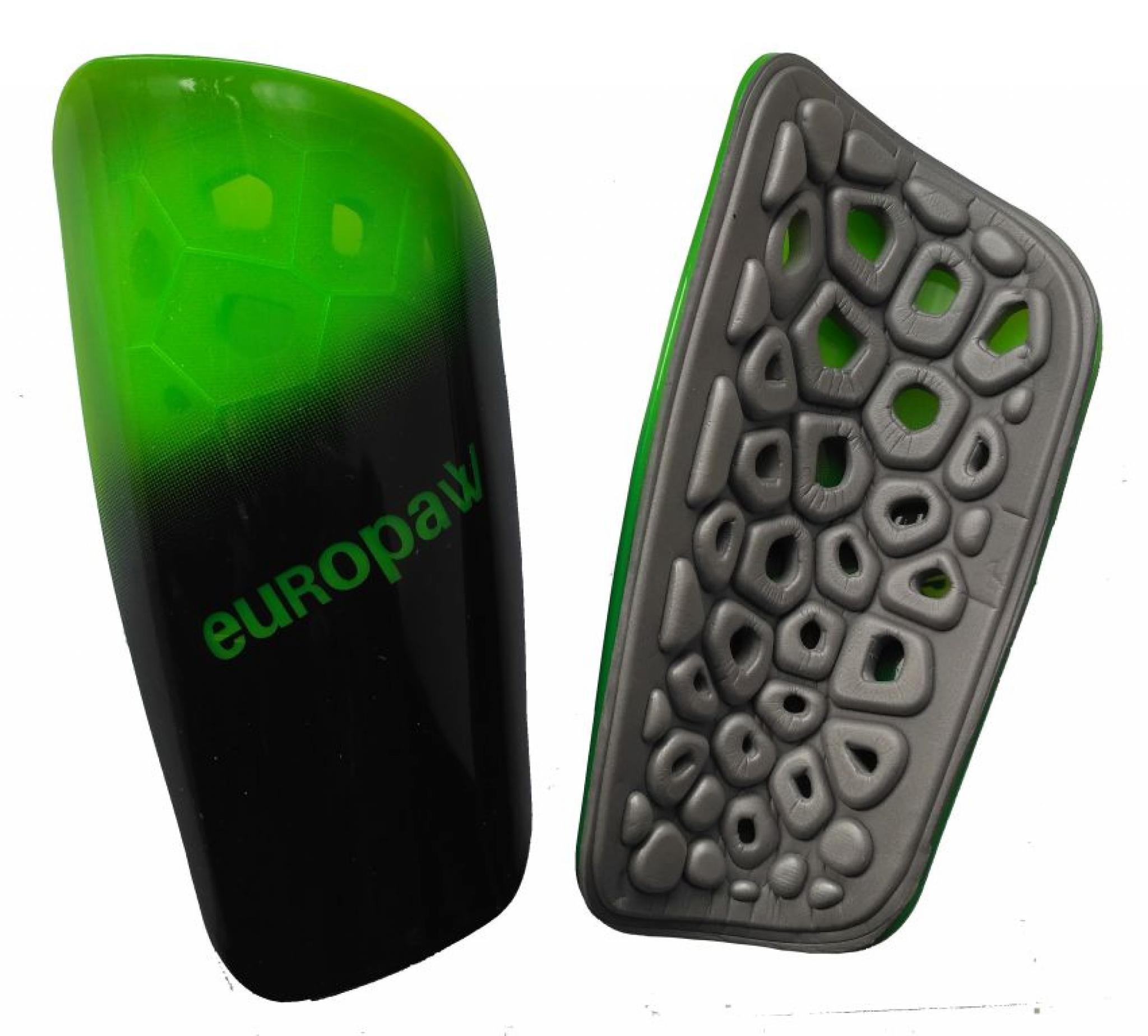 Щитки футбольные Europaw light черно-зеленые фото товара