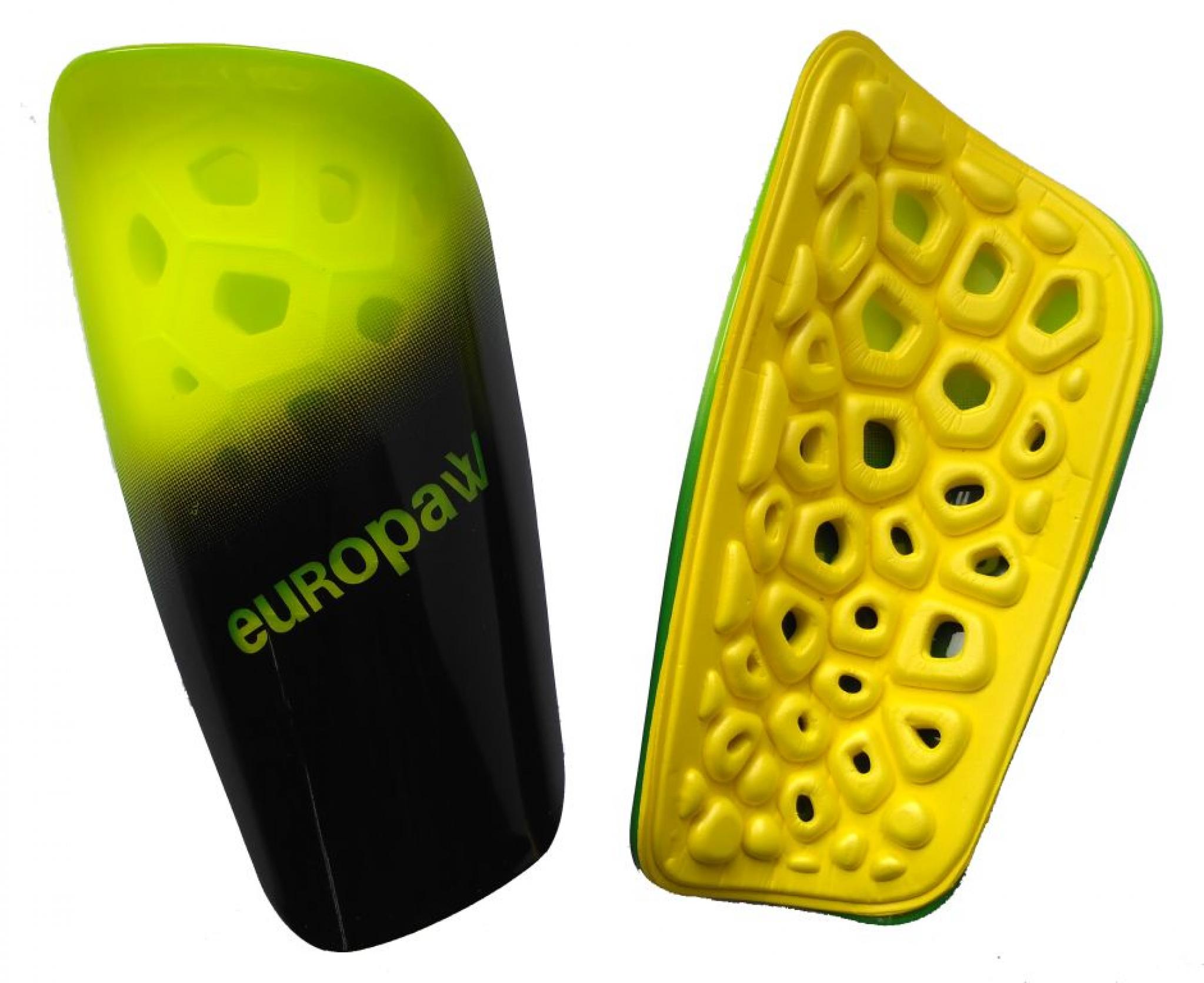 Щитки футбольные Europaw light черно-салатовые фото товара
