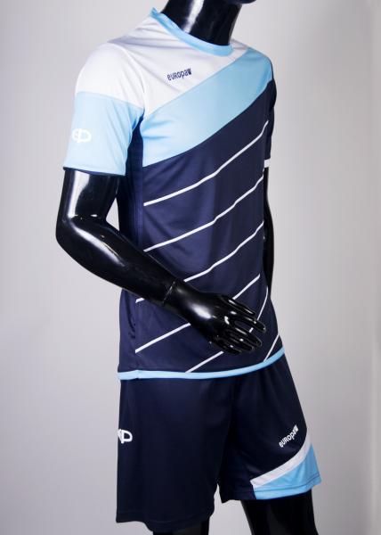 Футбольная форма Europaw 008 т.синяя-голубая [XL] фото товару