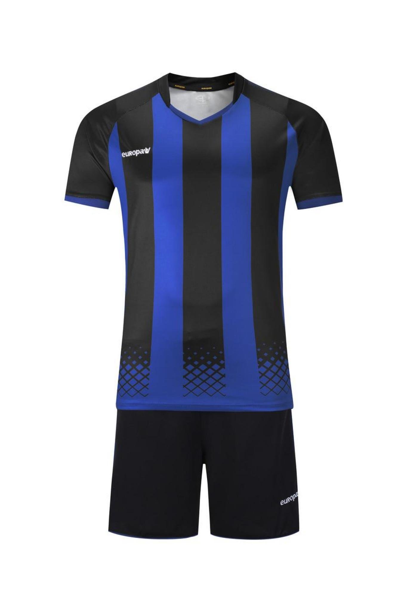 Футбольная форма Europaw 020 черно-синяя [XL] фото товару