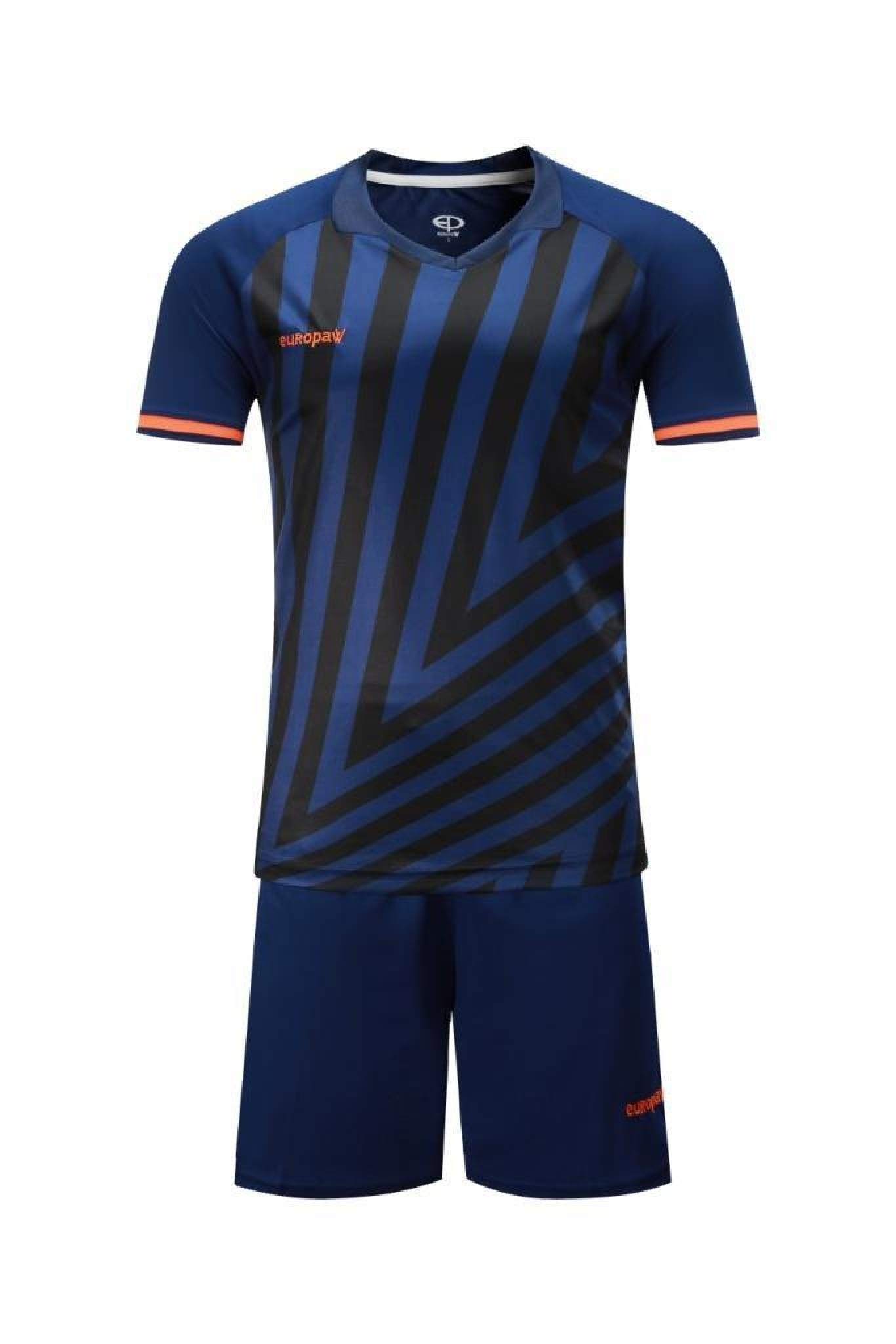Футбольная форма Europaw 016 т.сине-оранжевая [3XS] фото товару
