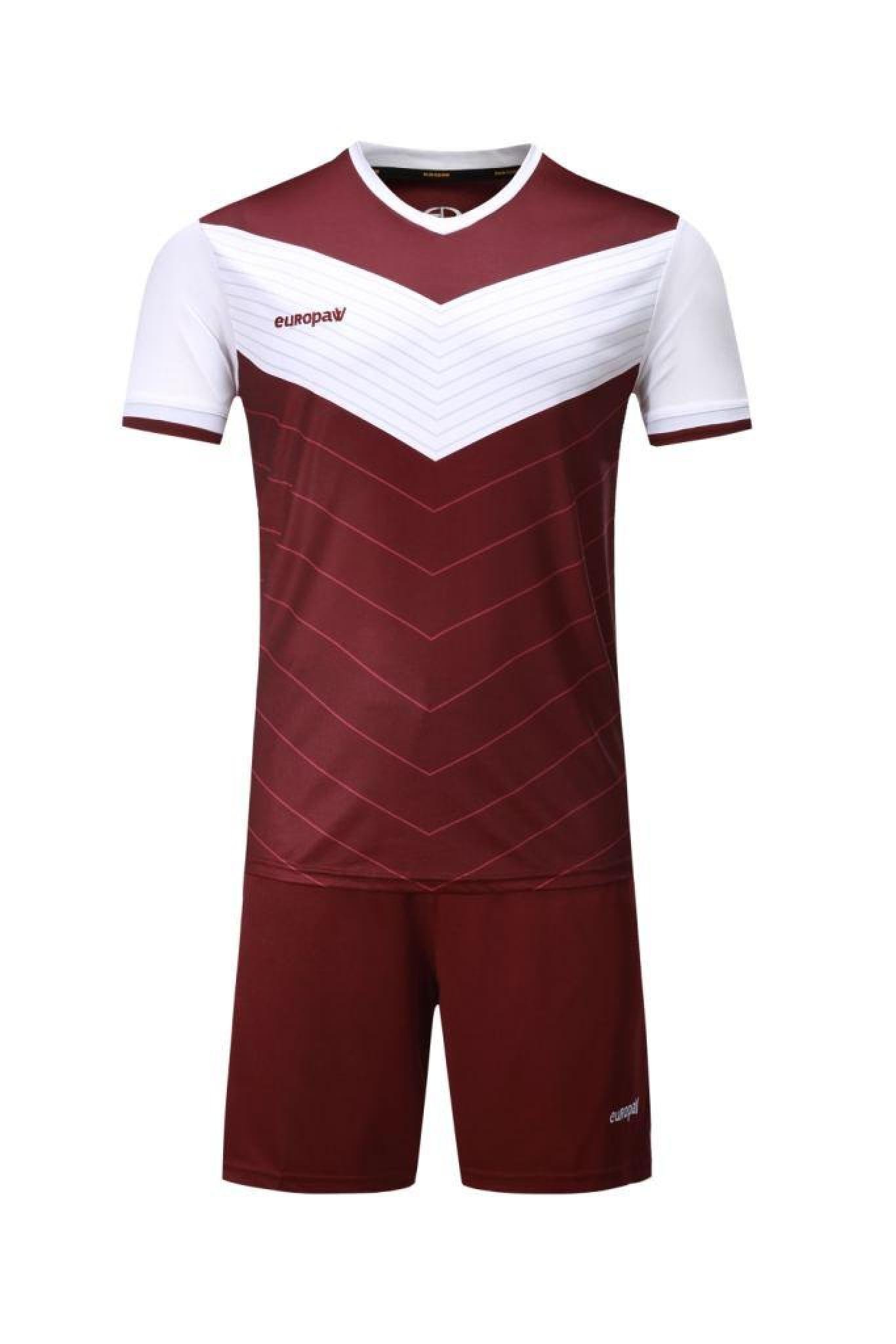 Футбольная форма Europaw 019 бордово-белая [L] фото товару