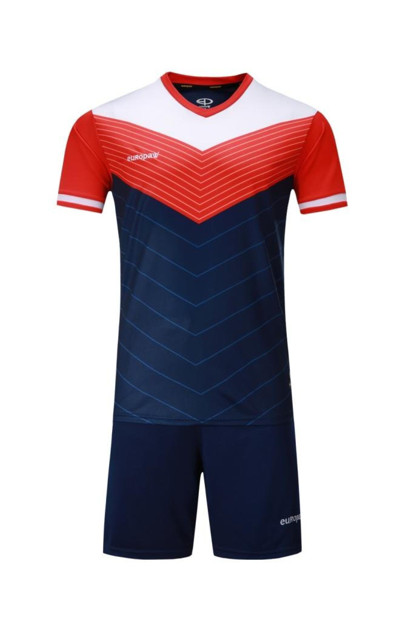 Футбольная форма Europaw 019 т.сине-красно-оранжевая [XL] фото товару