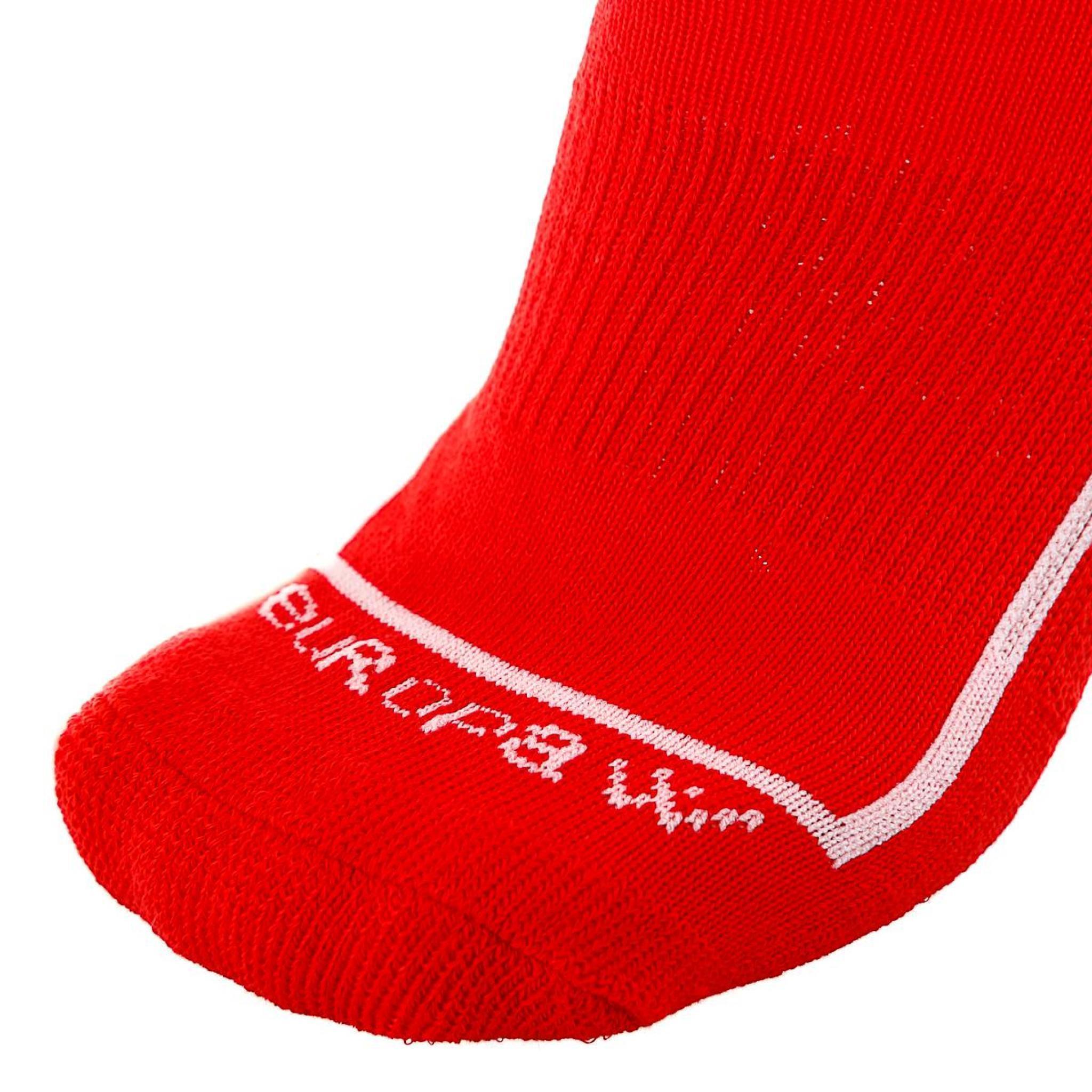 Гетры футбольные Europaw красные с трикотажным носком [41-45] фото товара