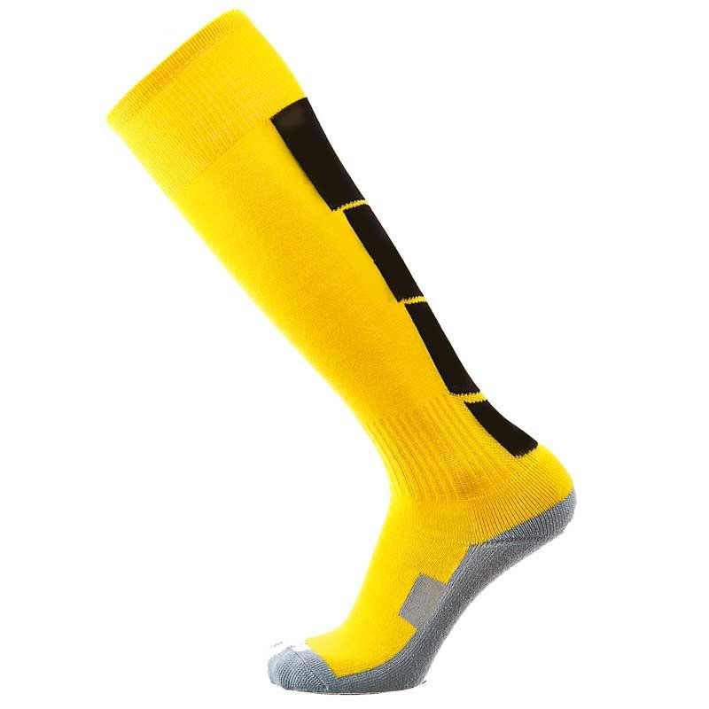 Гетры футбольные Europaw CTM-003 желто-черные с трикотажным носком [41-45] фото товару
