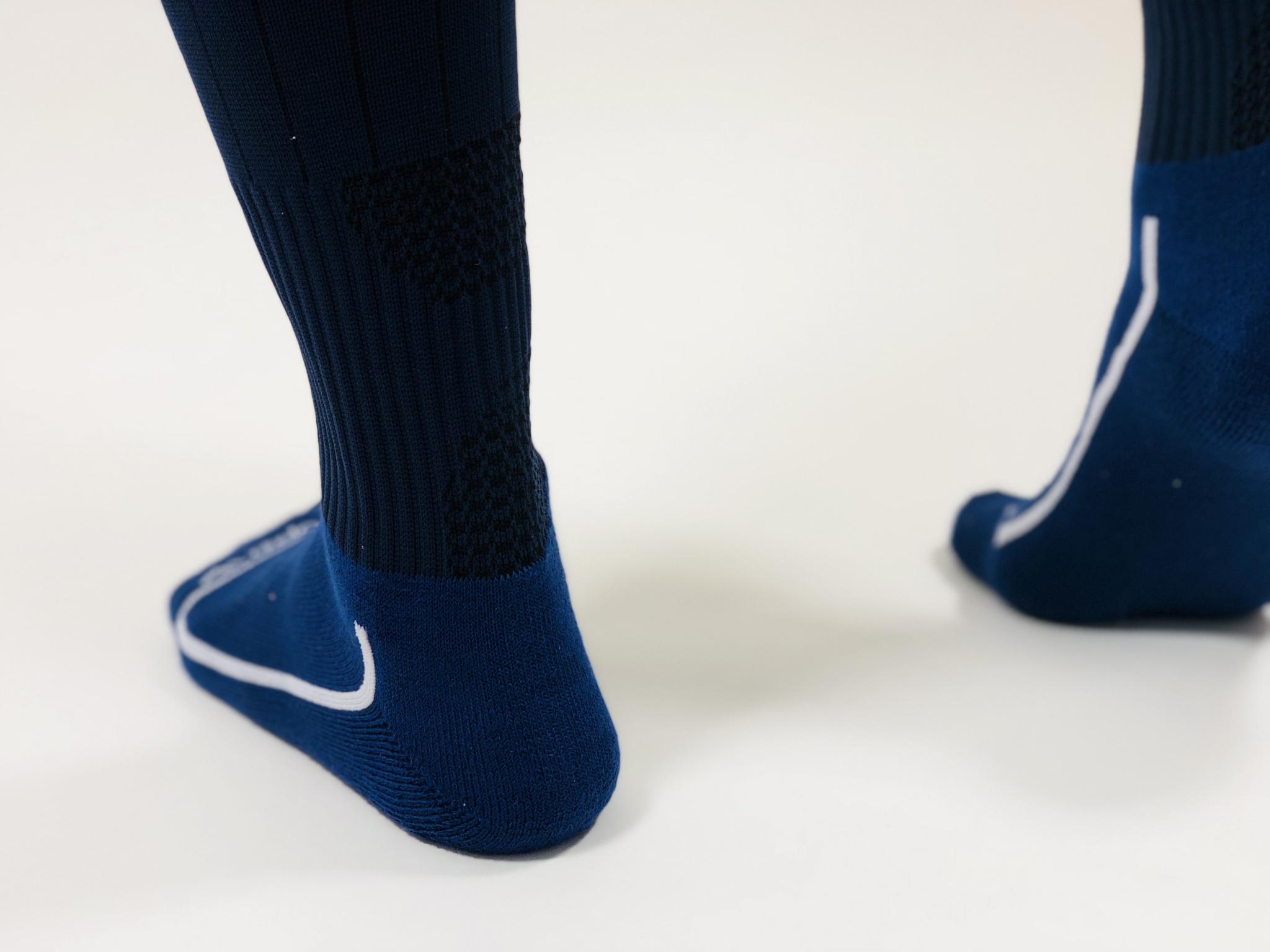 Гетры футбольные Europaw темно-синие с трикотажным носком [41-45] фото товара
