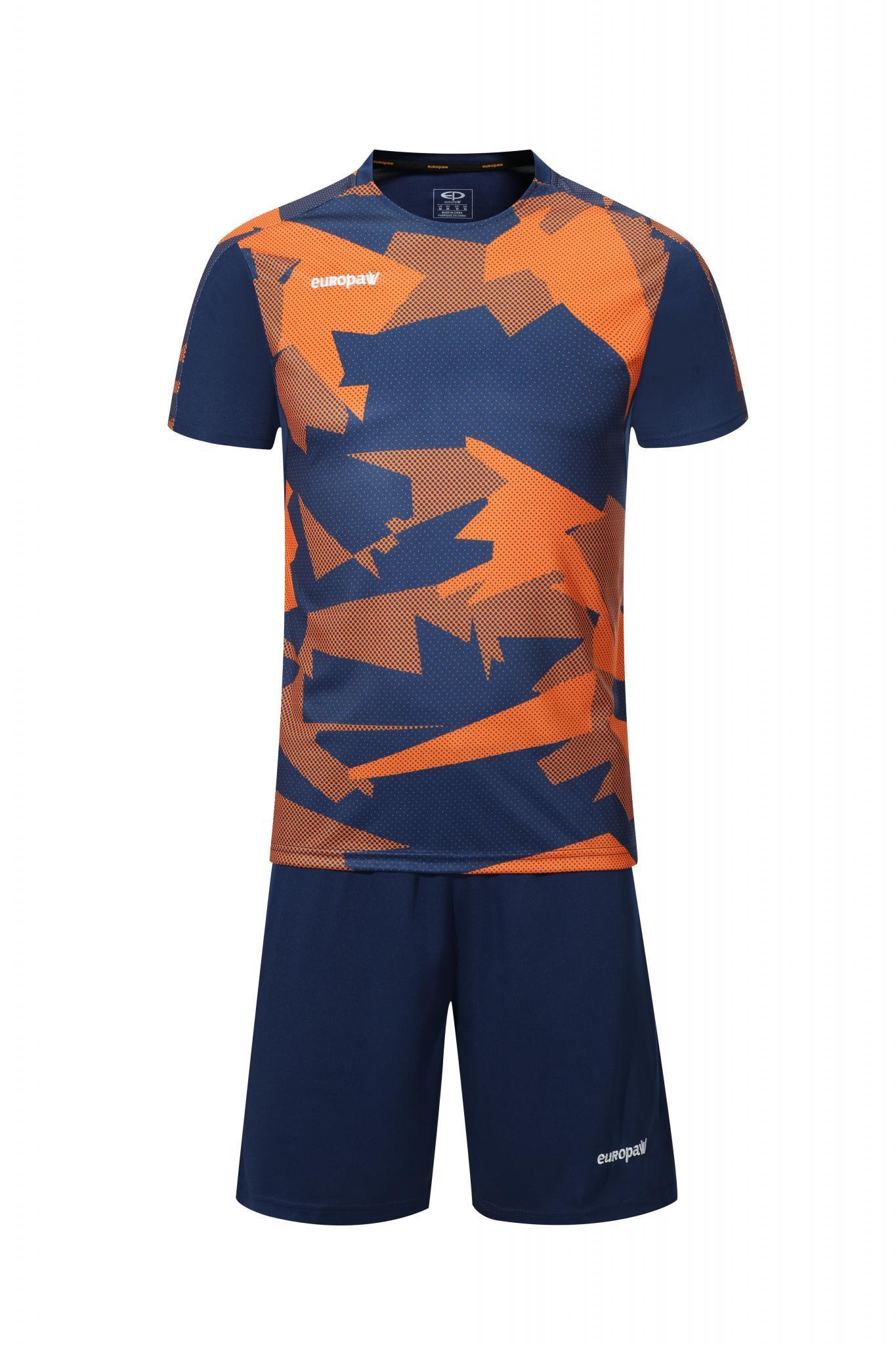 Футбольная форма Europaw 022 т.сине-оранжевая [XL] фото товару