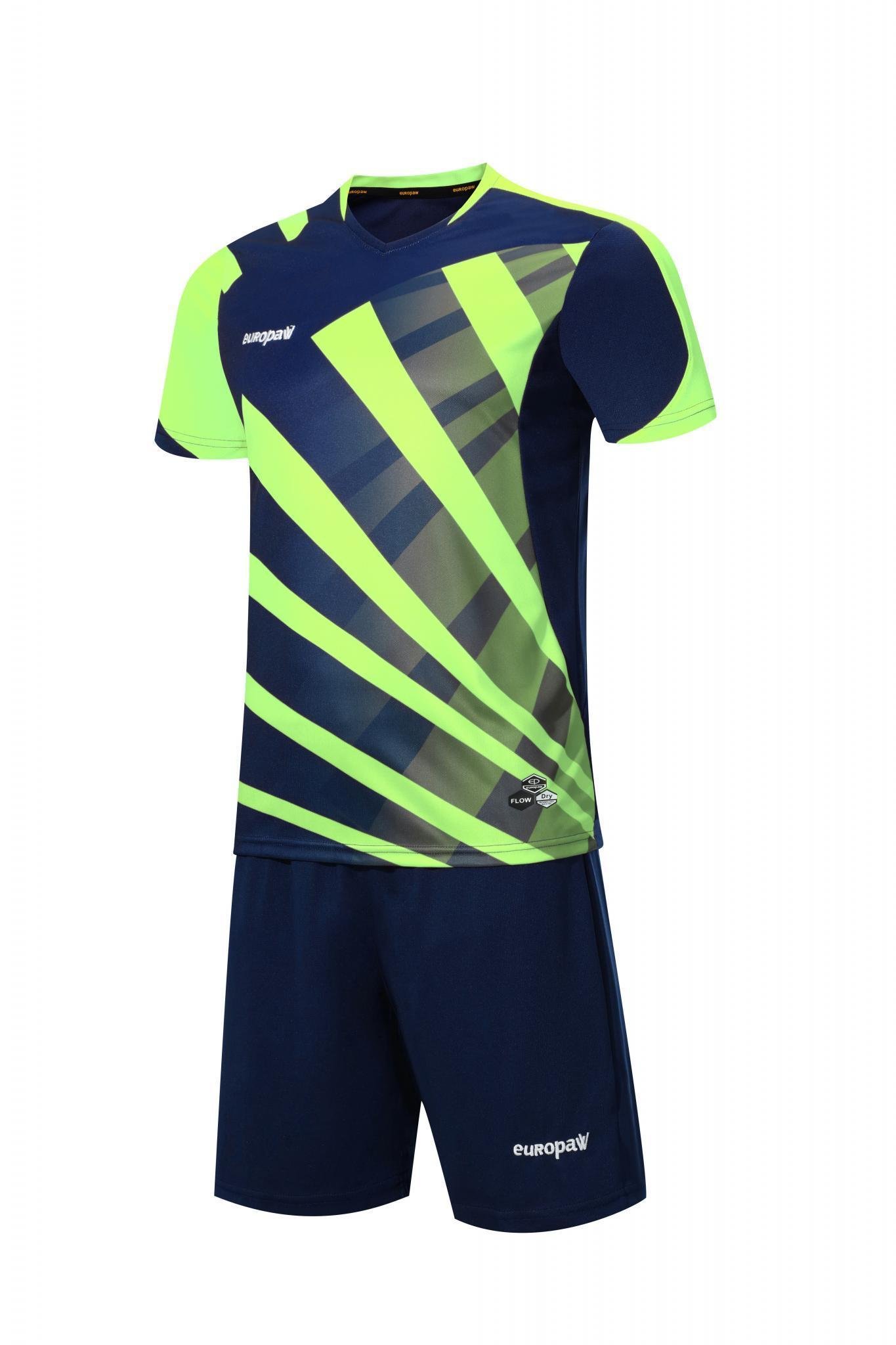 Футбольная форма Europaw 023 т.сине-cалатовая [M] фото товара