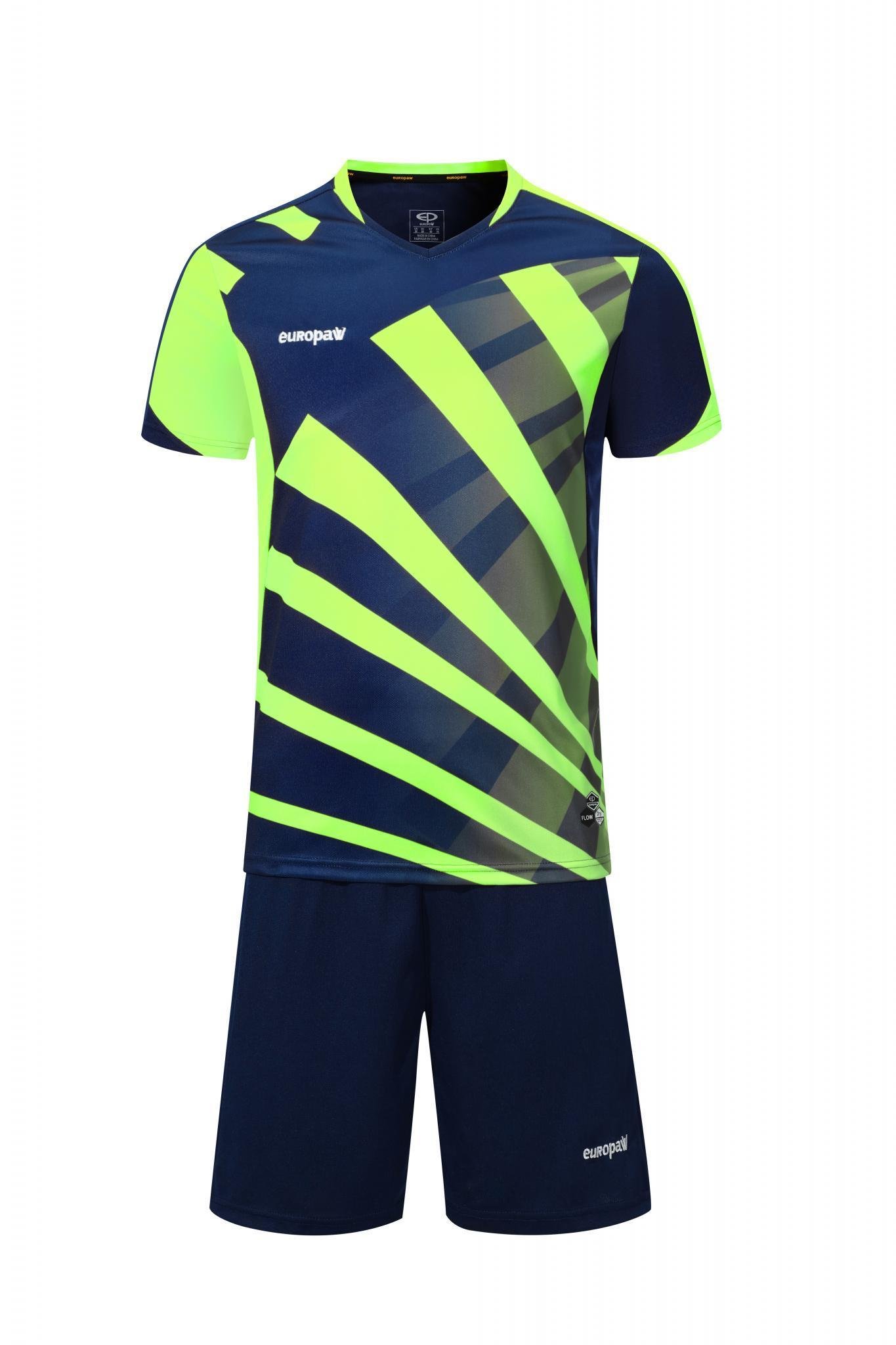 Футбольная форма Europaw 023 т.сине-cалатовая [XL] фото товара