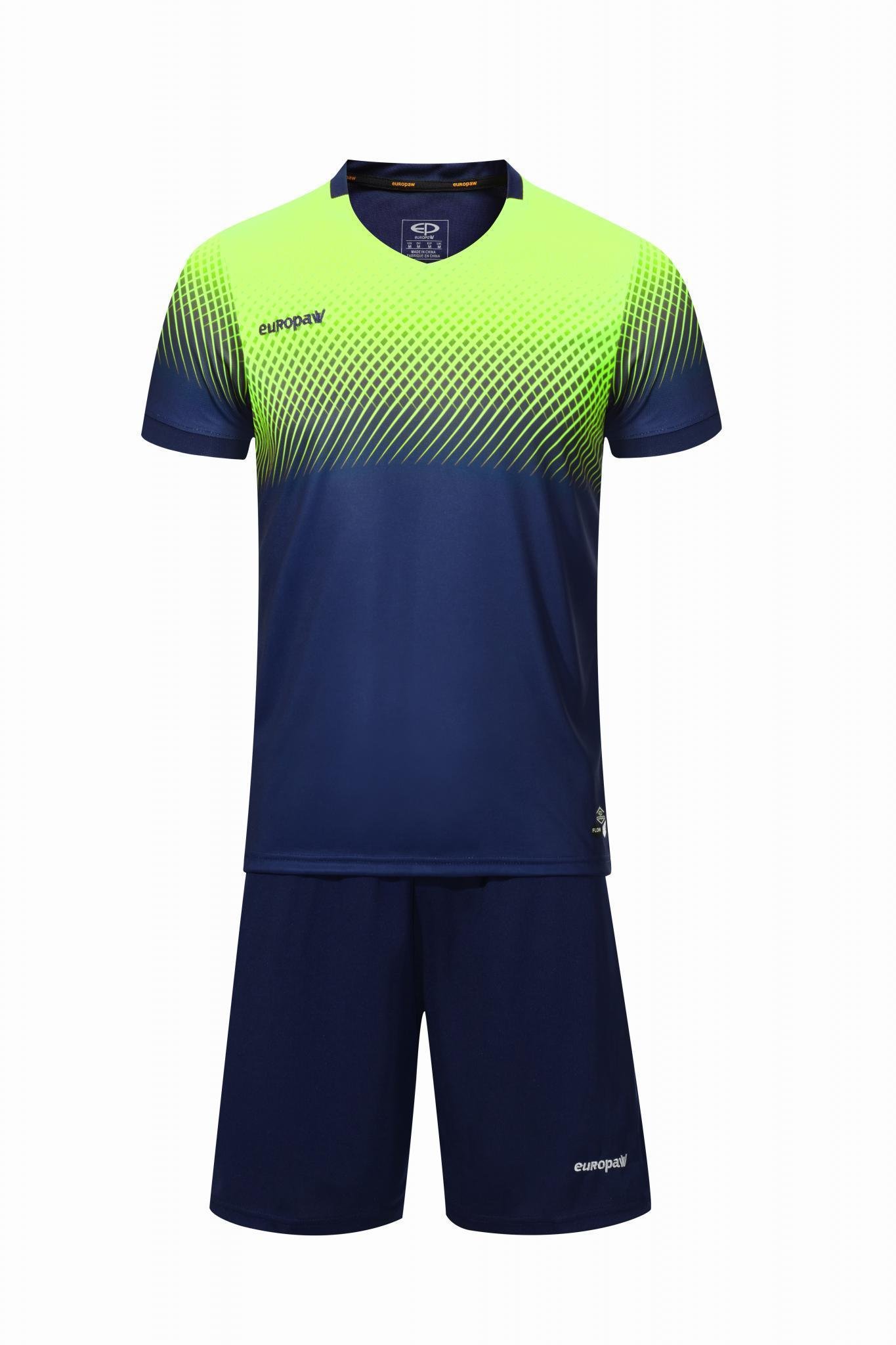 Футбольная форма Europaw 024 т.сине-салатовая [XL] фото товару