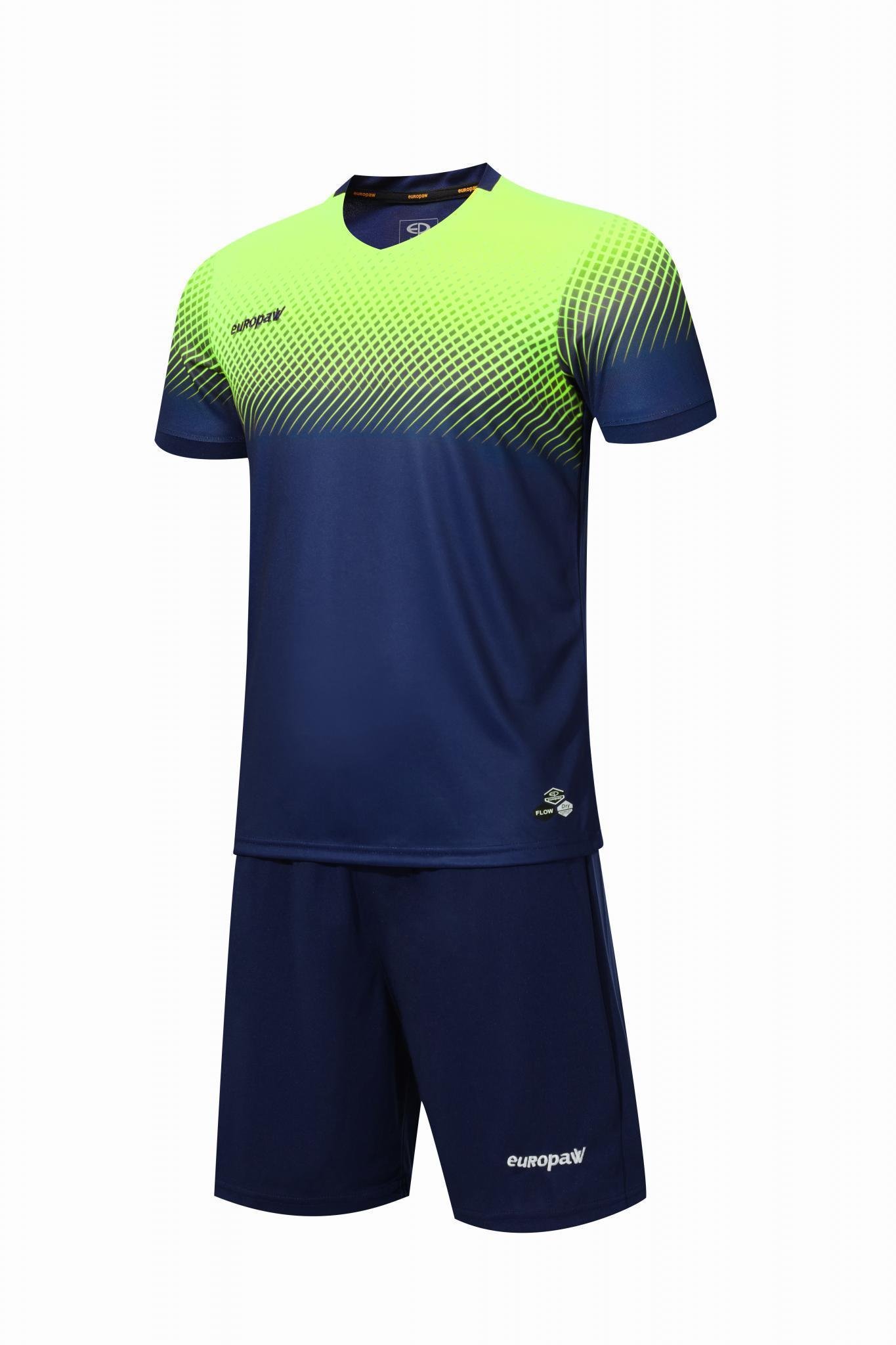 Футбольная форма Europaw 024 т.сине-салатовая [XL] фото товару