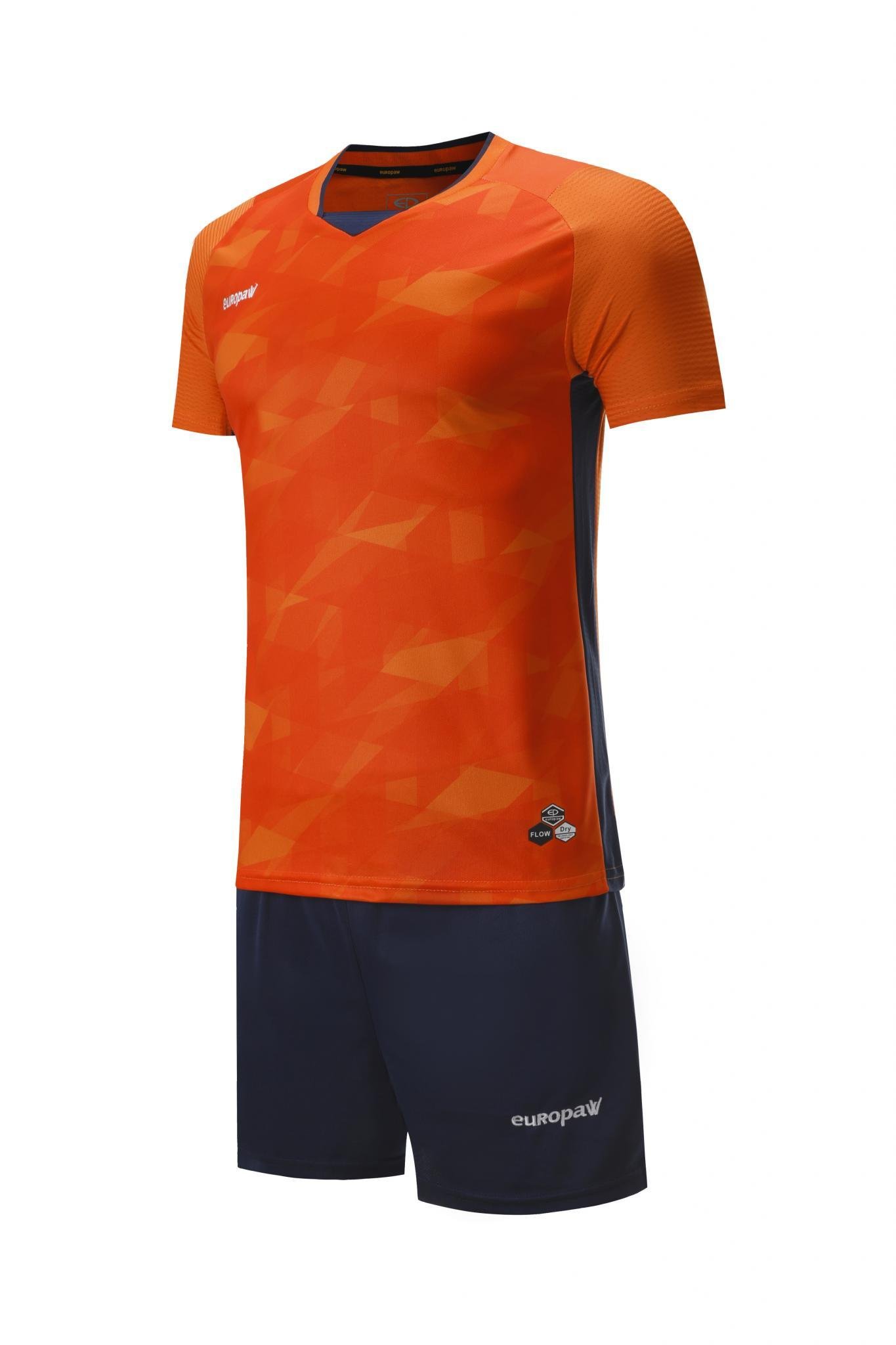 Футбольная форма Europaw 027 оранжево-т.синяя [M] фото товару