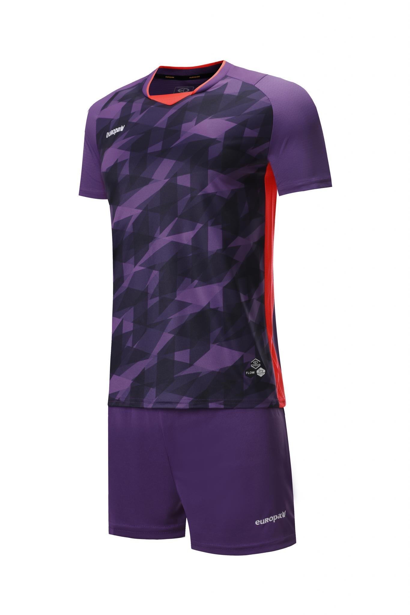 Футбольная форма Europaw 027 фиолетово-коралловая [M] фото товару