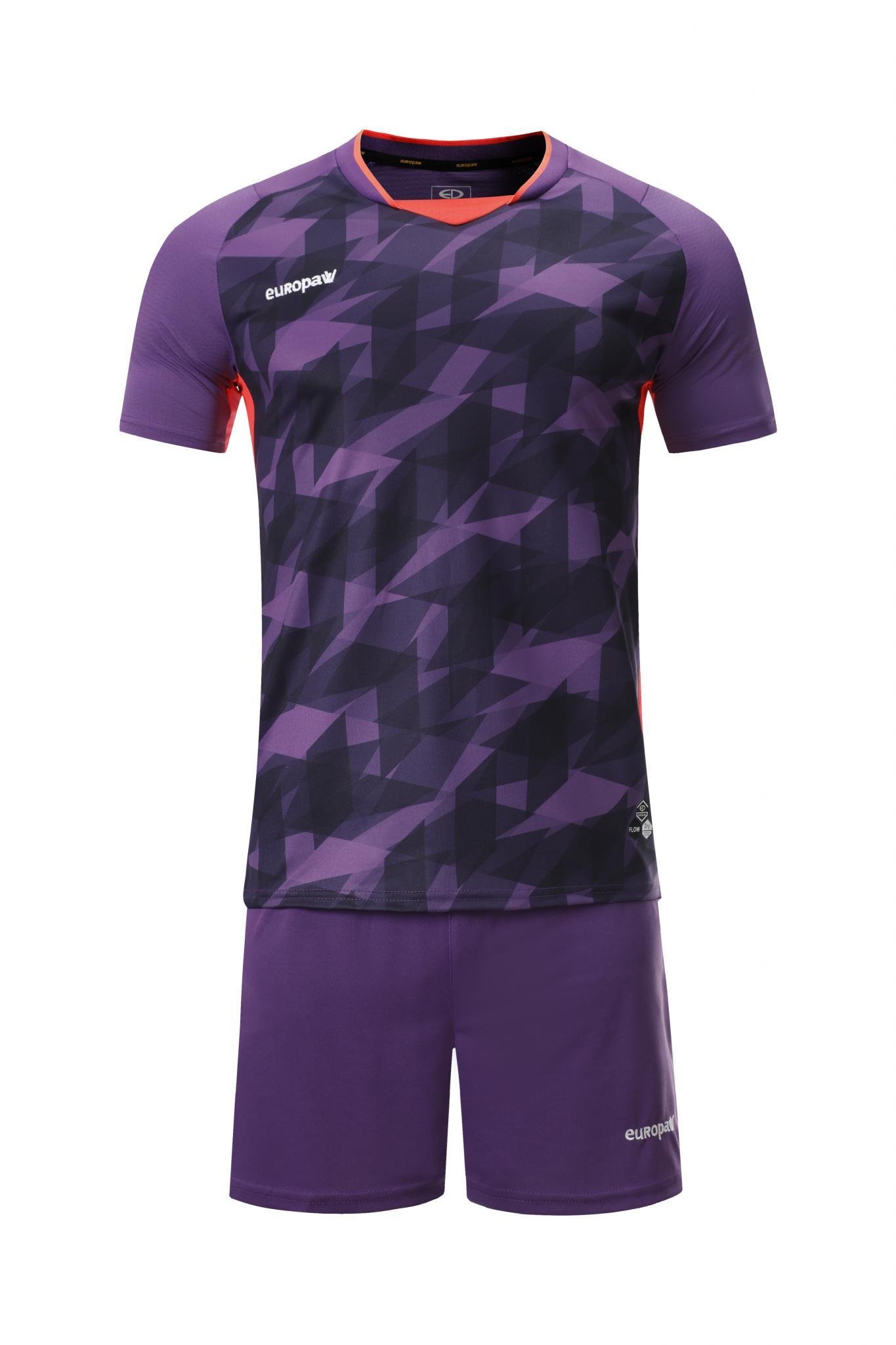 Футбольная форма Europaw 027 фиолетово-коралловая [XL] фото товару