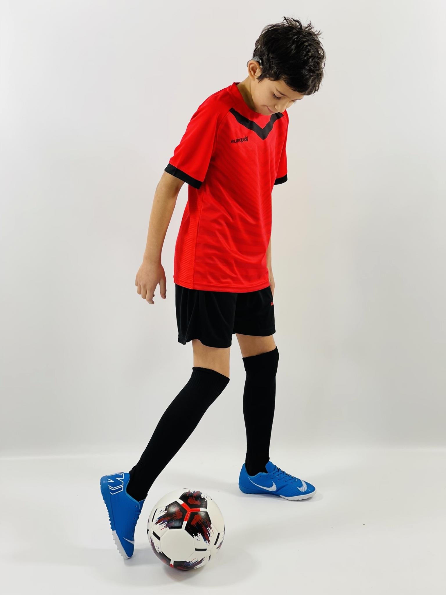 Футбольная форма детская (kid) Europaw 026 красно-черная [XS] фото товару