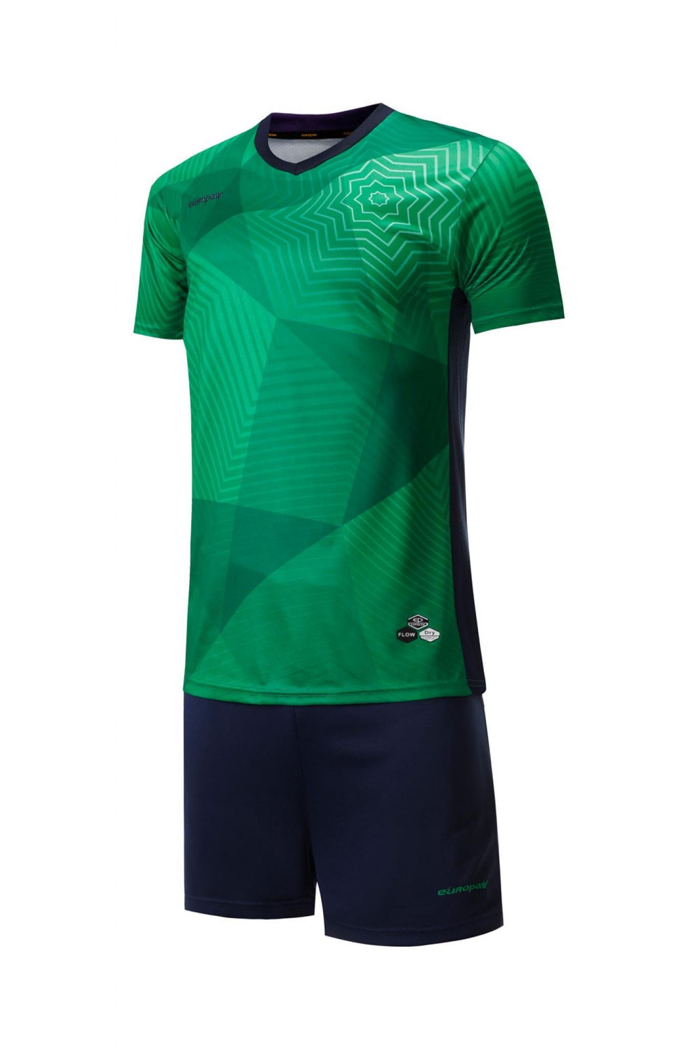 Футбольная форма Europaw 025 зелено-т.синяя [XL] фото товара