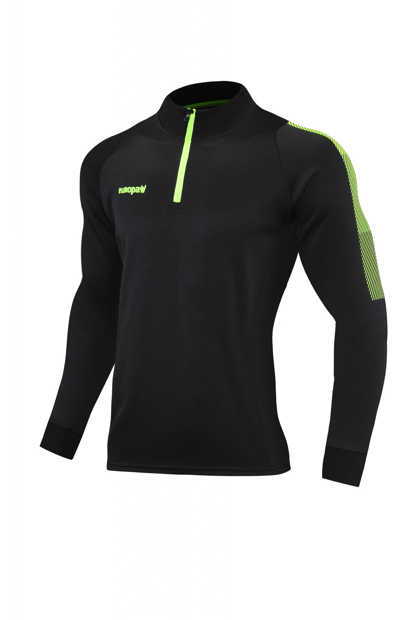 Спортивний костюм для дітей Europaw Limber Up Kid 2101 Short zipper чорно-салатовий [3XS] фото товару